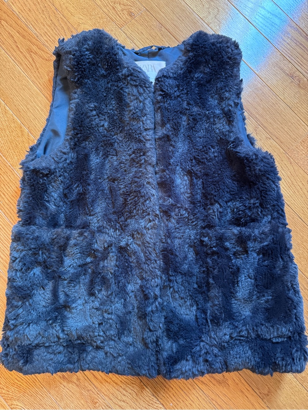 Zara Black Faux Fur Lined Vest